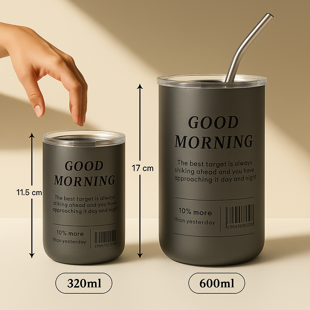 Mug Isotherme Inox & Design – 320 ml & 600 ml