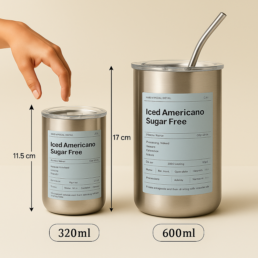 Mug Isotherme Inox & Design – 320 ml & 600 ml