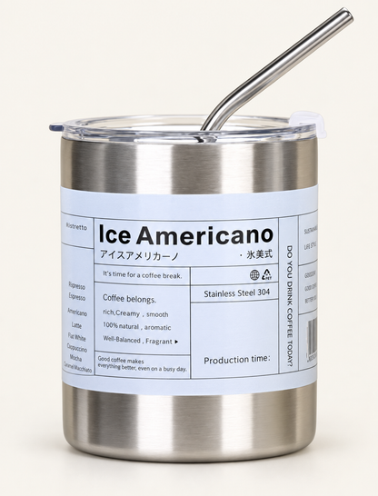 Mug Isotherme avec Paille en Inox – 600 ml